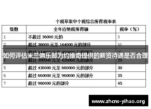 如何评估米兰俱乐部为约维奇提供的薪资待遇是否合理